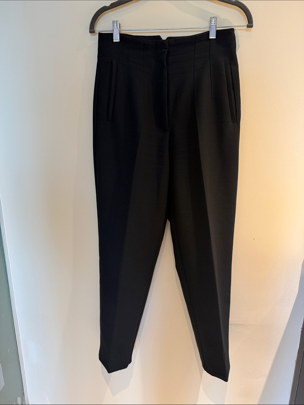 Zara Black High-Waist Tailored Trousers